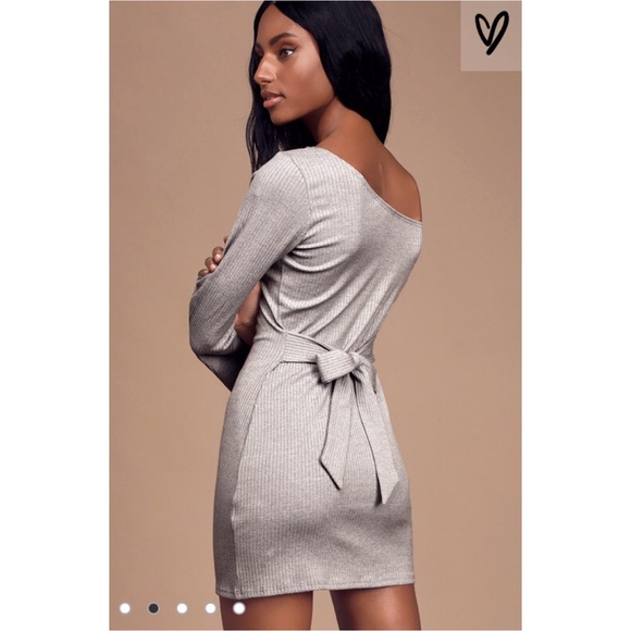 Lulus Asymmetrical Off-the-Shoulder Mini Dress - Picture 3 of 6